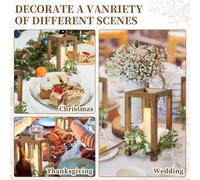 1/2/3 pièces Lanterne à bougie en bois rustique / Bougeoirs en bois intégrés et couronnes / Décoration d'intérieur / Mariage et Saint-Valentin 1 pièce,3 pièces,2 piècesbois