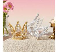 1/2/3 pièces Mini Couronnes Métalliques pour Gâteaux, Décorations de Cupcakes Couronne Princesse Or & Argent pour Mariage, Anniversaire, Enterrement de Vie de Jeune Fille & Décoration de Fête à Thème 