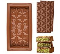 1/2/3 pièces Moule de cuisson rectangulaire en silicone, moule à barres de chocolat épaisses et réutilisables convenant pour le chocolat, les amandes, les bonbons - idéal pour les mariages, anniversai