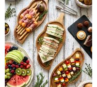 1/2/3 pièces Plateau à fromage, Planche à fromage, Plateau en bois d'acacia, Plateau à en-cas, Plateau à fromage, Plateau d'apéritif, Plateau en bois, Pour la décoration de la maison, la nourriture, l