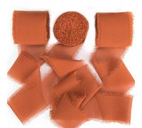 1/2/3 pièces Ruban à gland en mousseline de soie pour décoration de mariage, emballage cadeau, ruban velours, ruban à gland en satin mousseline de soie fait main, set d'invitations de mariage, bouquet