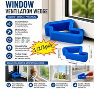 1/2/3pcs Bloque-fenêtre en plastique durable avec conception facile à installer, empêche le glissement, maintient la fenêtre en sécurité pour la maison noir