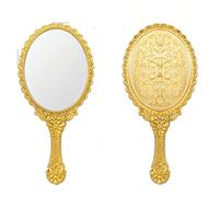 1/2/4/10/30 pièces Miroir à main vintage, miroir de princesse flottant doré compact, miroir de maquillage portable, convient comme petit cadeau à thème princesse pour la classe, la fête, les voyages e