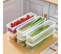 1/2/4/6/8/10 pièces Boîtes de rangement alimentaire rectangulaires, boîtes de rangement réfrigérateur en plastique réutilisables pour oignons verts, persil, coriandre, ail, nouilles, œufs, avec couver
