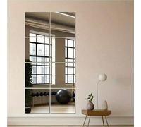 1/2/4/8/10 pièces Miroirs muraux classiques sans cadre, miroirs adhésifs pleine longueur pour dortoir, armoire, assemblage DIY, convient pour la maison, le gymnase, la chambre, le meilleur cadeau pour