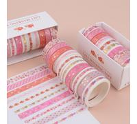 1/2/4 boîte(s) de ruban washi créatif bronze, 2 mètres, fournitures d'autocollants de journal de rebut, ruban de masquage créatif, décoration de scrapbooking, décoration de journalisation, rentrée sco