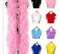 1/2/4 pièces Boa en plumes, accessoire de costume de fête DIY, écharpe décorative en plumes multicolores, convient pour les anniversaires, Halloween, Noël, les courses, les thés dansants, le Nouvel An