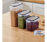 1/2/4 pièces Boîtes de rangement pour céréales avec bec verseur, boîtes de rangement hermétiques pour aliments pour l'organisation de la cuisine et du garde-manger, distributeur de céréales en plastiq