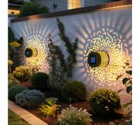 1/2/4 pièces Lumière de projection solaire de paon, Lumière murale à LED, Contrôleur à interrupteur en plastique, Batterie au nickel, Convient pour la décoration du jardin, de la pelouse, de la terras