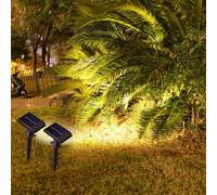 1/2/4 pièces Lumières solaires de chemin, 5 LED lumière chaude Lumières de passage/sol avec piquet, Lampes murales de jardin multifonctions détachables avec batterie rechargeable 1200mAh, panneau sola