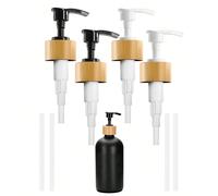 1/2/4 pièces Pompe de rechange noire/blanche pour distributeur de savon/lotion, convient aux bouteilles de 24 mm/28 mm de diamètre de col Pistolets noirs de calibre 24 mm, lot de 4,Pistolet noir de ca