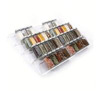 1/2/4 pièces Porte-épices multifonction de cuisine, organisateur de tiroir, organisateur de tiroir de coiffeuse, design incliné transparent économe en espace pour le rangement des bocaux à épices. Ess