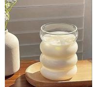 1-2-4 pièces/set Tasses à eau en verre spirale de 350 ml et 500 ml, tasses en verre borosilicaté de haute qualité pour le café glacé, le thé au lait, les jus et les boissons, tasses chenilles, convena