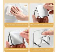 1/2/4pcs Support d'éponge d'évier en acier inoxydable sans perçage - Égouttoir de cuisine auto-adhésif avec grille de drainage, multi-usage pour éponge, brosse, savon à vaisselle, accessoires de cuisi