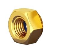 1/2/5/10pc M4 M5 M6 M8 M10 M12 Écrous Hexagonaux En Laiton Hexagone Nylon Insérer Écrou Autobloquant