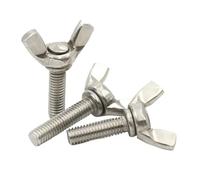 1/2/ 5 pièces A2-70 304 acier inoxydable M3 M4 M5 M6 M8 M10 M12 vis à oreilles boulon papillon vis à oreilles(6mm,M3 (5pcs))