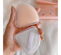 1/2/5 pièces Boîte de rangement triangulaire transparente, boîte vide, étui à coussins d'air de sucre filé portable, boîte triangulaire transparente pour poudre de maquillage éponge, boîte de rangemen