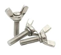 1/2/ 5pcs Stainless Steel M3 M4 M5 M6 M8 M10 M12 Wing Screw Butterfly Bolt Thumb Screws With Wing Nuts