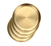 1 2 6 8 10 pièces plateaux de cuisson ronds doré for four cuisine maison restaurant, plaques de cuisson plates polyvalentes assiette de service alimentaire(4pcs,D 14cm/5.5")