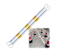 1 2 8 10 20 barres de cône de circulation rétractables, barrière sécurité légère et extensible de 4,1 à 6,6 pieds avec bande réfléchissante qualité technique(Yellow and White,2pcs)