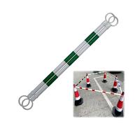 1 2 8 10 20 barres de cône de circulation rétractables, barrière sécurité légère et extensible de 4,1 à 6,6 pieds avec bande réfléchissante qualité technique(Green and White,2pcs)