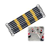 1 2 8 10 20 barres de cône de circulation rétractables, barrière sécurité légère et extensible de 4,1 à 6,6 pieds avec bande réfléchissante qualité technique(Yellow and Black,8pcs)