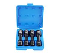1/2-Inch Drive Thin Wall Lug Nut Socket Set - 4-Piece Extended Metri | Premium chromium-molybdenum steel construction with protective phosphating finish, 4-piece extended thin-wall design (17mm, 1