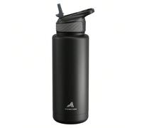 1,2 l Gobelet isotherme - Bouteille d'eau en acier inoxydable, tasse à café à double paroi étanche, conservation du froid pendant 24 heures, s'adapte au porte-gobelet de voiture, réutilisable, convien