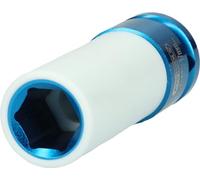 1/2" Llave de vaso especial para ruedas 17mm, azul, en gancho