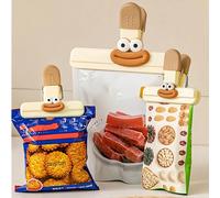 1/2 pièce Clip de snack mignon de dessin animé, machine de scellage d'aliments multifonctionnelle, clip de stockage hermétique, convient pour la cuisine, le bureau, l'école - Clip de scellage de sac a