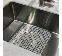 1/2 pièce Tapis de protection pour évier de cuisine, tapis à drainage rapide, protecteurs pour le fond de l'évier de cuisine, tamis de protection pour évier de lave-vaisselle transparent,noir,Transpar