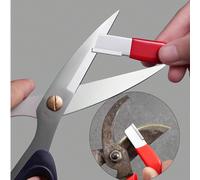 1/2 pièces Aiguiseur de ciseaux, outil d'affûtage de lame, aiguiseur de ciseaux de taille pour arbres fruitiers, aiguiseur de pierre domestique, outil de cuisine, aiguiseur portable, convient pour les
