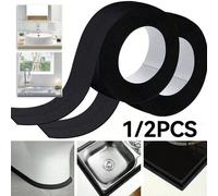 1/2 pièces Bande d'étanchéité auto-adhésive imperméable pour baignoire, ruban d'étanchéité résistant à l'huile, colle d'étanchéité pour salle de bain, bande de protection des bords du sol et du mur de
