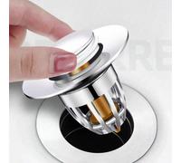 1/2 pièces Bouchon de drain universel de lavabo de salle de bain avec filtre à cheveux, couvercle de drain de baignoire à ressort en spirale, bouchon de lavabo à noyau en plastique, filtre de drain de