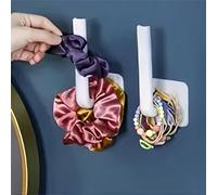 1/2 pièces Crochet mural en plastique, porte-bandeau sans perçage, crochet de suspension multifonction, convient pour le bureau, la cuisine, la chambre, le rangement derrière la porte, crochet adhésif