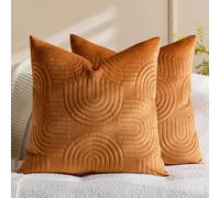 1/2 pièces Housses de coussin décoratif en velours peluche Couverture de coussin matelassée géométrique Doux et moelleux Étui de coussin rectangulaire unicolore 40*40,45*45,30*50,50*50Géométrique,Moti
