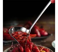 1/2 pièces Louche à sauce en acier inoxydable, louche à bec incliné, louche à bec de canard, cuillère à sauce, cuillère à sauce de restaurant, louche à sauce à l'ail 11 pouces (1 pièce),11 pouces (2 p
