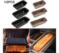 1/2 pièces Moule à pain de mie en acier carbone doré/noir, moule à pain rectangulaire taille L/M/S, moule à cake anti-adhésif, boîte/moule à pain de mie, plateau de cuisson pour cake, outil de cuisson