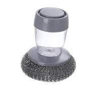 1/2 pièces pour nettoyer, brosse à vaisselle avec distributeur de savon automatique et brosse en acier pour le nettoyage de la cuisine, récipient automatique facile à utiliser, nettoyeur de casseroles