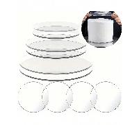 1-2 pièces Présentoirs à gâteau en acrylique, supports de présentation de gâteau ronds clairs de 4/6/8/10 pouces, supports à gâteau en acrylique, convient pour les gâteaux faits maison, les desserts e