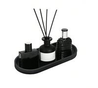 1/2 pièces Set Plateau de vanité de salle de bain, Plateau de parfum et de bijoux, Étagère de rangement pour plan de travail, Boîte de rangement de souvenirs, Parfait pour l'affichage de la salle de b