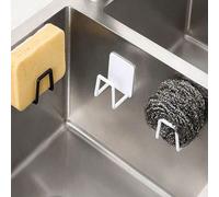 1/2 pièces Support d'éponge d'évier, Égouttoir auto-adhésif pour évier, Égouttoir d'évier de cuisine, Crochet de support d'éponge de nettoyage, Accessoires de salle de bain à la mode. Égouttoir, Rentr