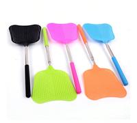1/2 pièces Tapette à mouches, Tapette à mouches extensible, Tapette à mouches rétractable en acier inoxydable avec manche extensible, Tapette à mouches manuelle, Tapette à insectes et moustiques porta