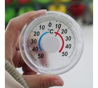 1/2 pièces Thermomètre et hygromètre auto-adhésifs, haute précision 0,1°C, matériau plastique, sans alimentation électrique, convient pour le bureau, le camping, l'intérieur/extérieur, la fenêtre, le