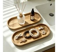 1/2 Plateau de salle de bain, Plateau, Plateau de salle de bain, Plateau de bougie d'aromathérapie en bois de rose, Plateau de lavabo en bois massif, Plateau de salle de bain en bois, Plateau de compt