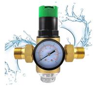1/2 Pouce Ajustable Reducteur de Pression Eau, DN 15 Laiton épaissi Limiteur de Pression, Réducteur de Pression Eau Avec Filtre et Manomètre, Applicable à La Maison, Le Bâtiment, L'usine