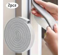 1/2 rouleaux de bandes d'étanchéité pour portes et fenêtres, bandes de mousse auto-adhésives pour l'isolation, bandes de joint pour porte coupe-bruit et anti-poussière, type auto-adhésif pour fenêtres