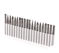 1/20 pc carbure de tungstène acier tête de meulage fraises ensemble Mini foret diamant fraises fraise matériel pour accessoires Dremel, 1 pièces 3x3 (18)