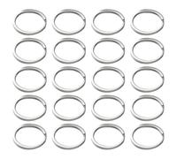 1 20 pièces anneaux fendus argent inoxydable 20/25 / 30mm porte-clés ronds pour maison voiture bureau collier pour animaux de compagnie clés porte-clés