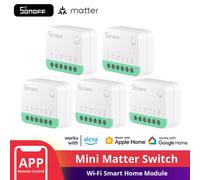 Sonoff Interrupteur intelligent Wi‑Fi MINI Extrême – Ultra-compact, compatible Matter – Lot de 4